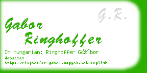 gabor ringhoffer business card